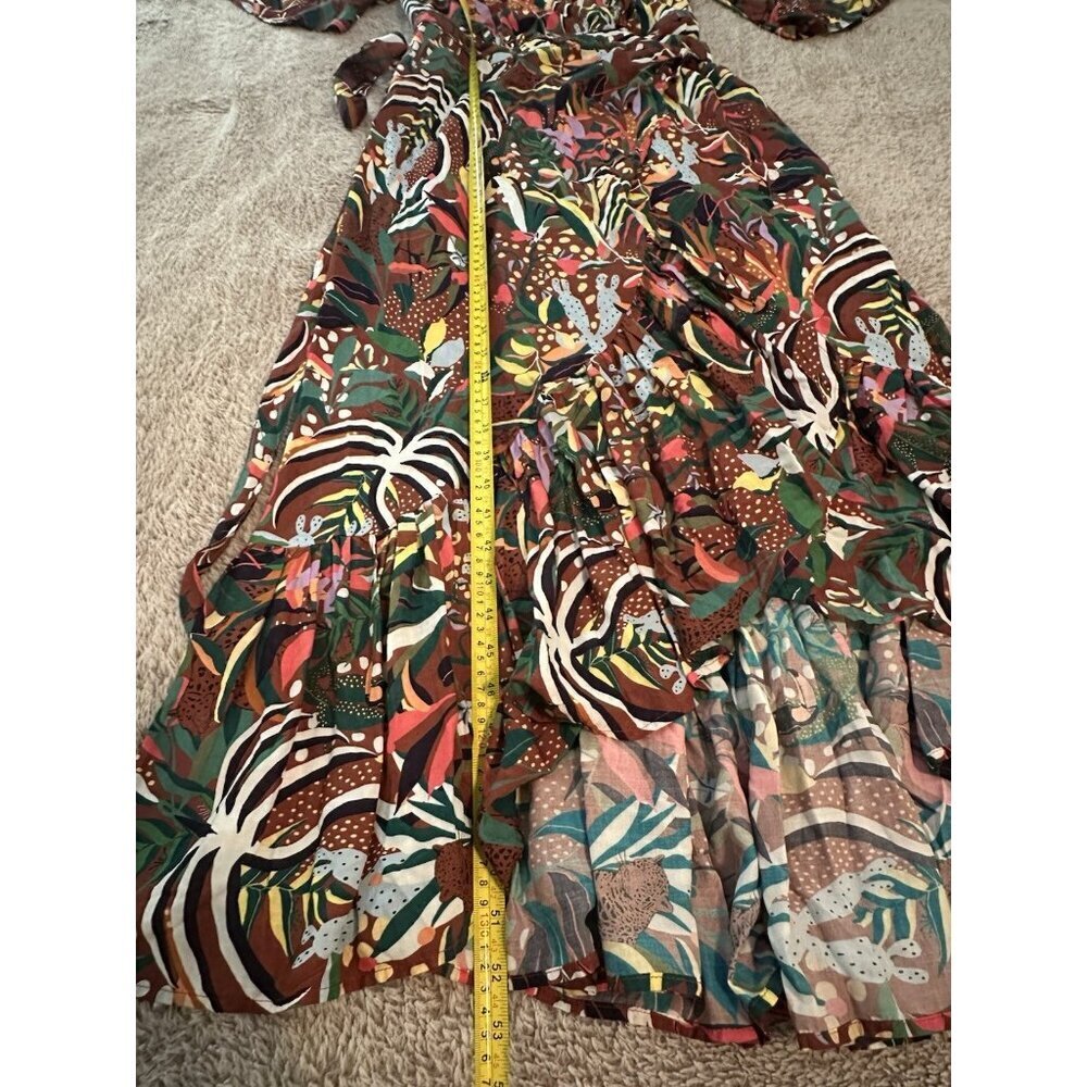 Farm Rio x Anthropologie Fiesta Wrap Maxi Dress Size S - Picture 9 of 16